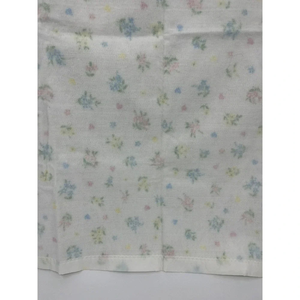 Vintage Chatham Baby Blanket Satin Trim Fleece Hearts Flowers Floral 40 x 44